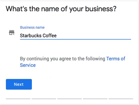 Business name in local seo