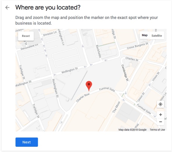 Map Location in GMB