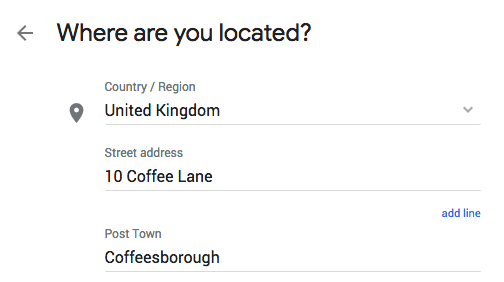 Location in GMB