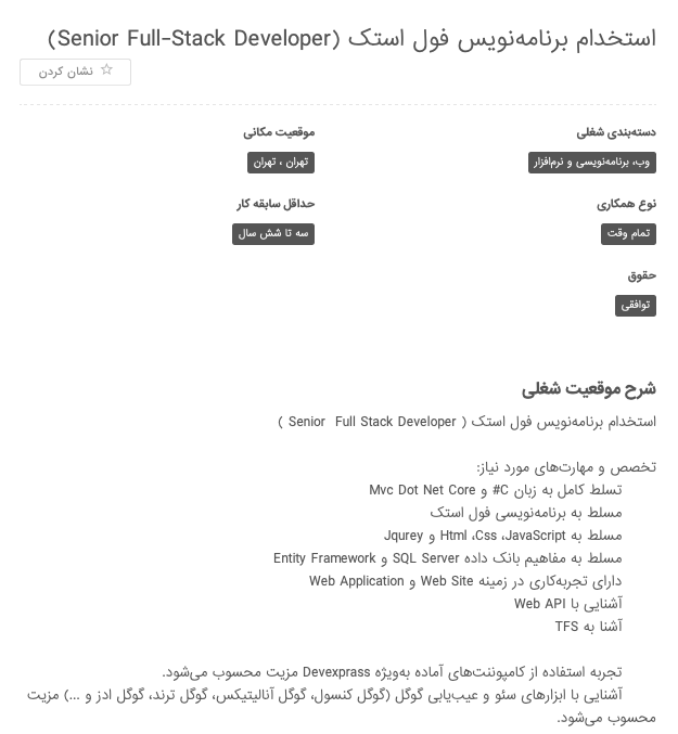 مهارت های توسعه دهنده فول استک 