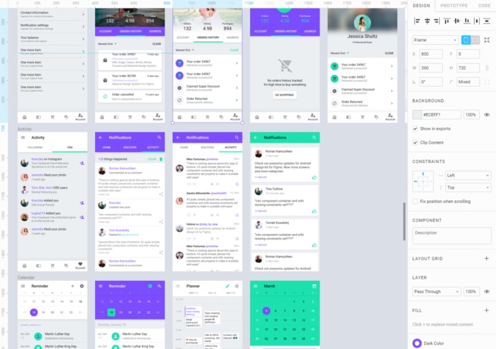 نمونه طراحی رابط کاربری در ابزار فیگما 