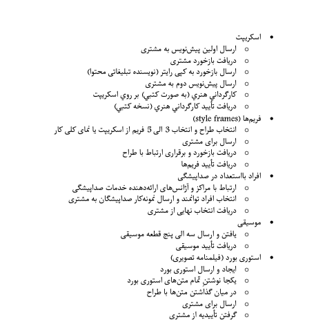 چک لیست مراحل طراحی موشن گرافیک