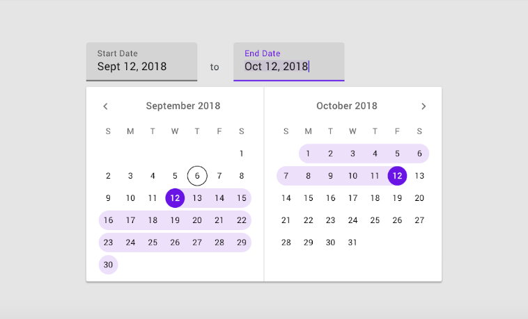 date picker