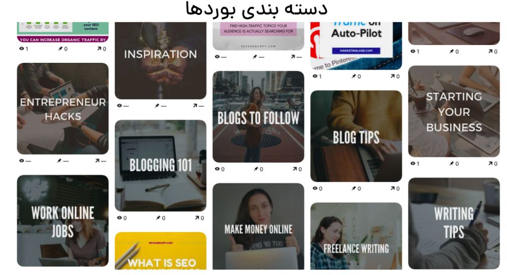 سئو در پینترست برای بوردها. ساخت و دسته بندی بوردها برای سئوی پینترست