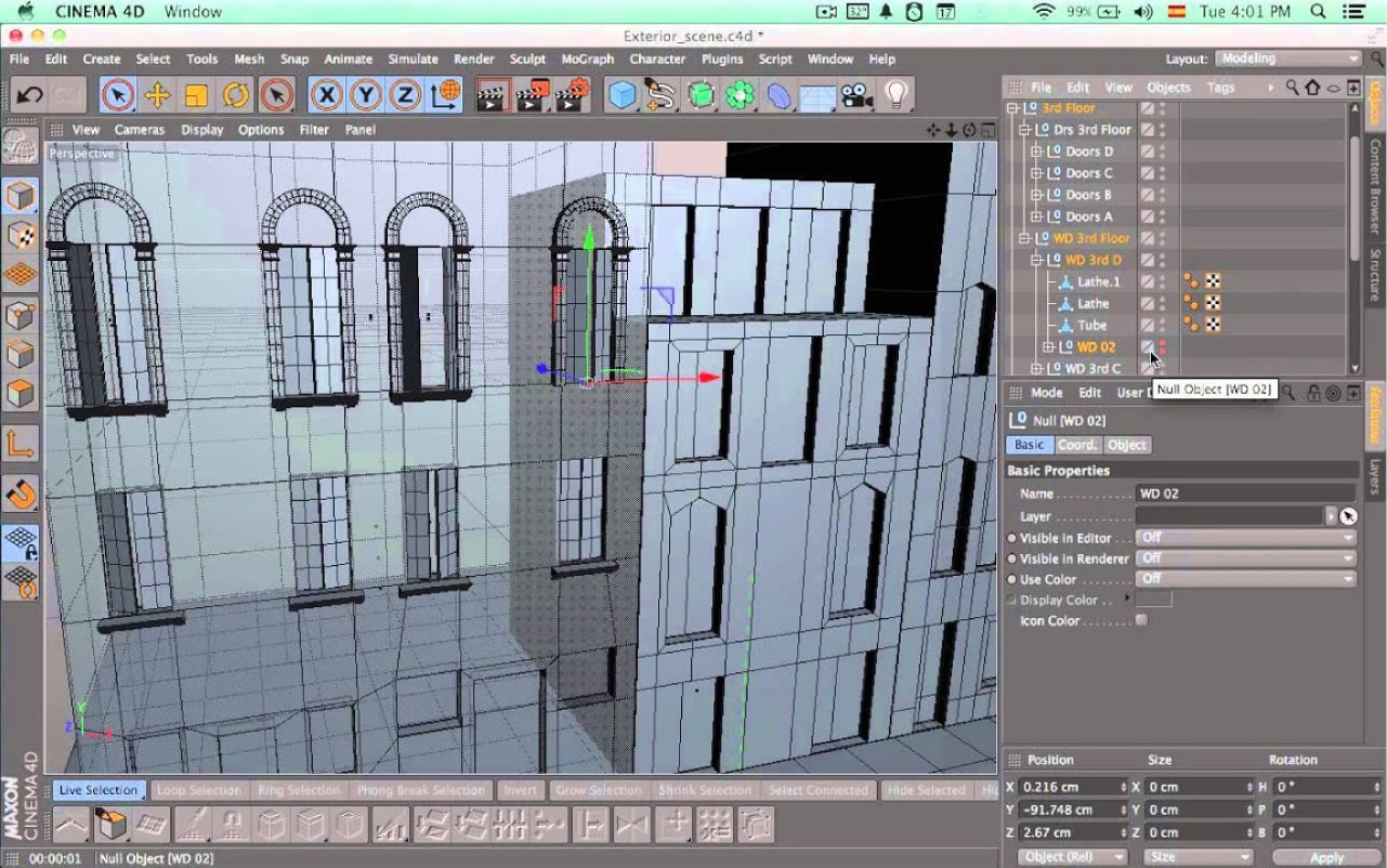 محیط کار cinema 4d