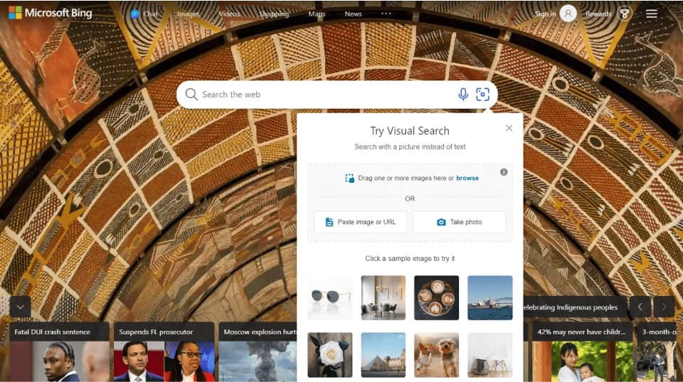 جستجوی چندحالته bing
